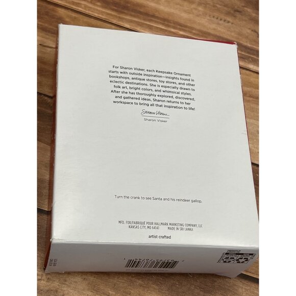 2022 HALLMARK KEEPSAKE ORNAMENT QG02416 GIDDY UP SANTA BY SHARON VISKER REINDEER - Picture 3 of 10